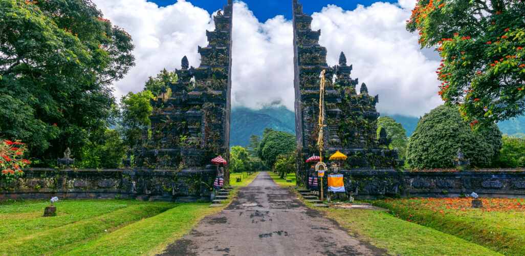 Big entrance gate in Bali, Indonesia.