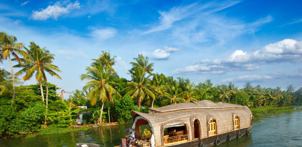Houseboat on Kerala backwaters, India