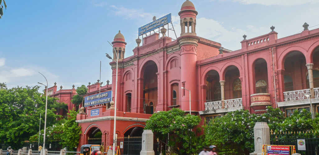 Chennai, India - July 14, 2023: Public Works Department Building