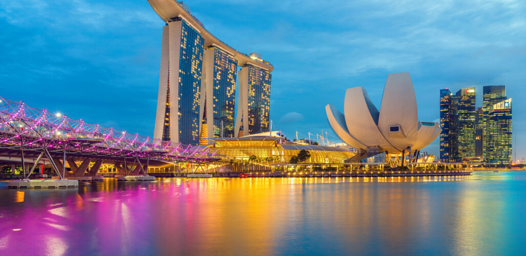 Singapore View Of Marina Bay sands.